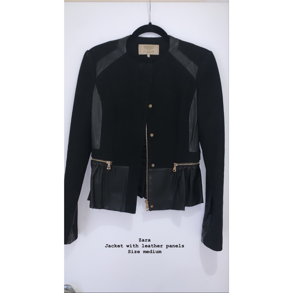 Zara jacket with leather panels